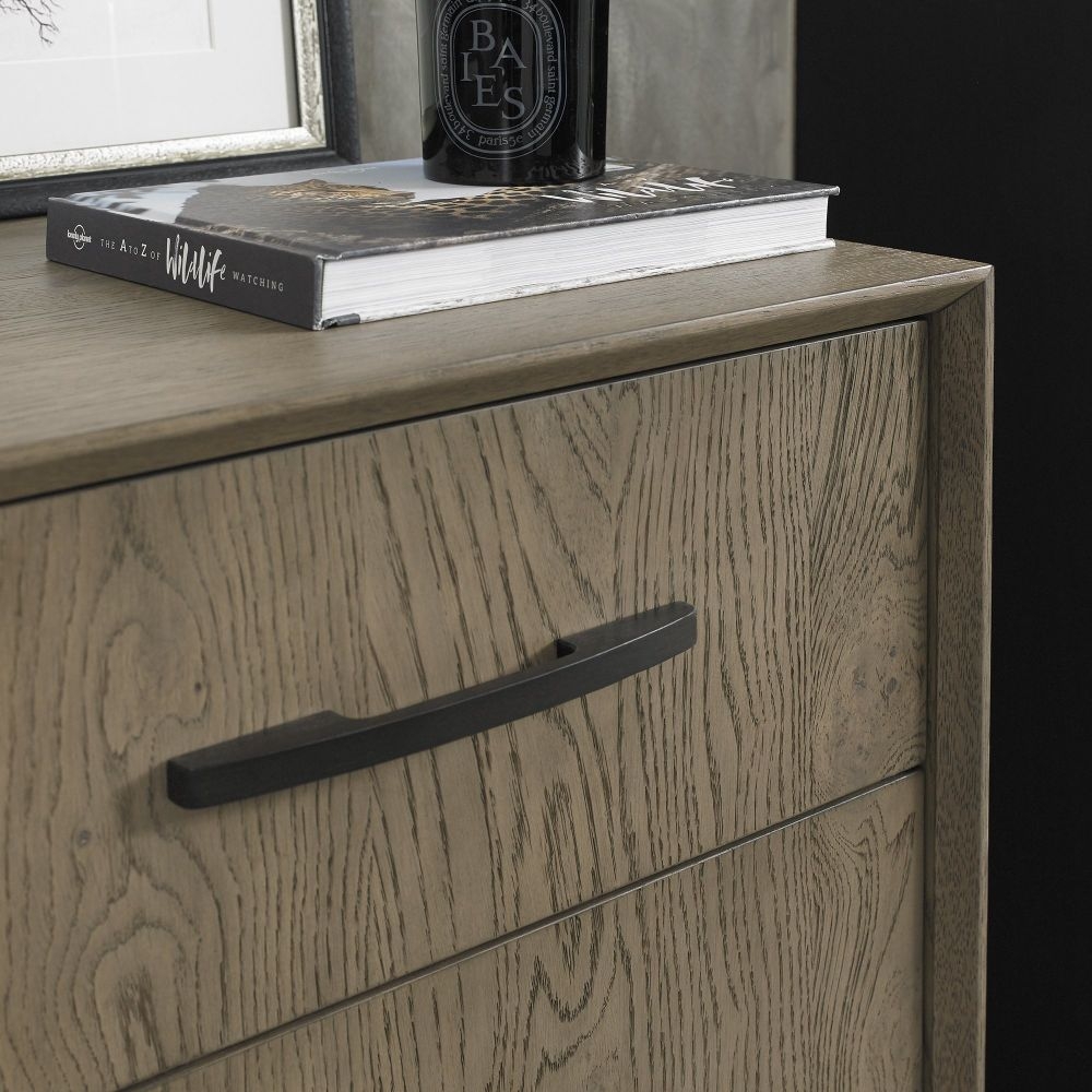 Product photograph of Bentley Designs Vintage Weathered Oak And Peppercorn 2 Door 3 Drawer Large Sideboard from Choice Furniture Superstore.