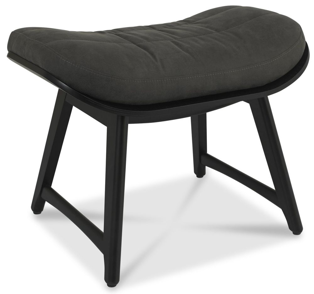 Product photograph of Bentley Designs Vintage Peppercorn Dark Grey Fabric Footstool from Choice Furniture Superstore.