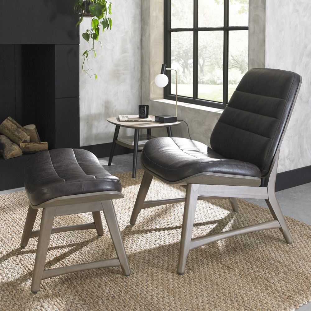 Product photograph of Bentley Designs Vintage Weathered Oak Old West Vintage Footstool from Choice Furniture Superstore.