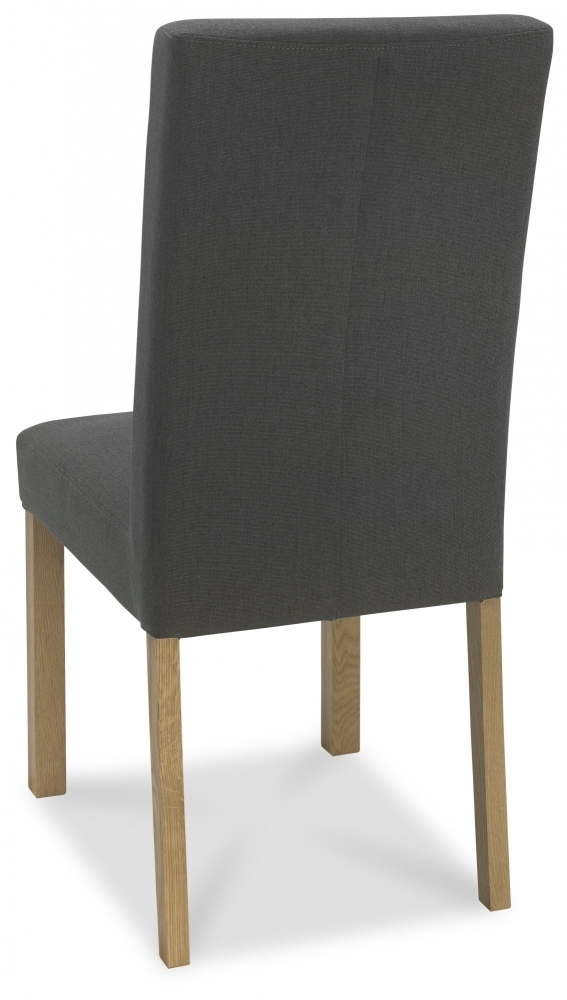 Product photograph of Bentley Designs Parker Cold Steel Fabric Square Back Dining Chair Sold In Pairs from Choice Furniture Superstore.