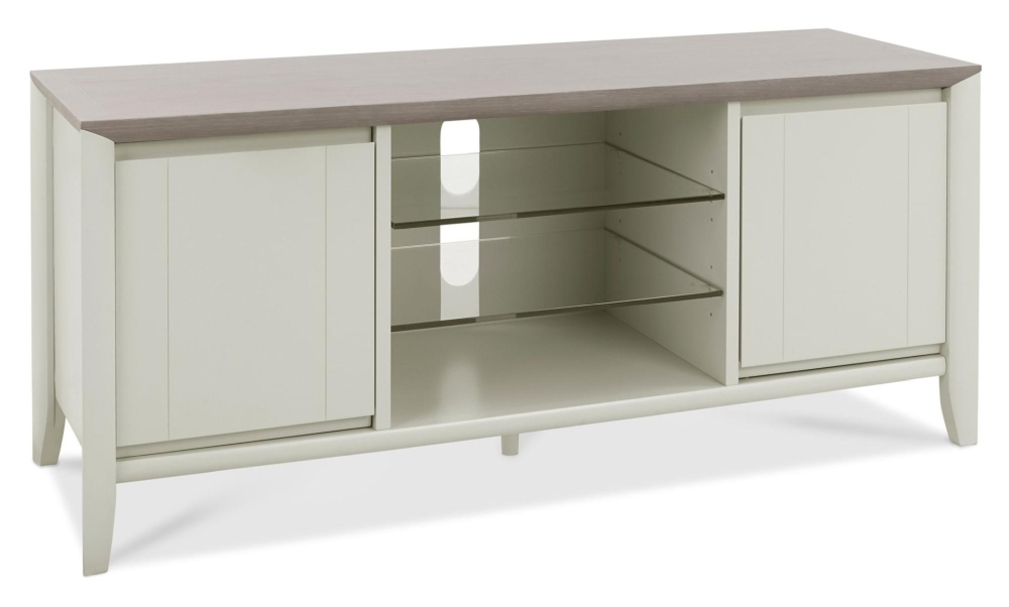 Bentley Designs Bergen Grey Washed Oak and Soft Grey Entertainment Unit 43in Plasma