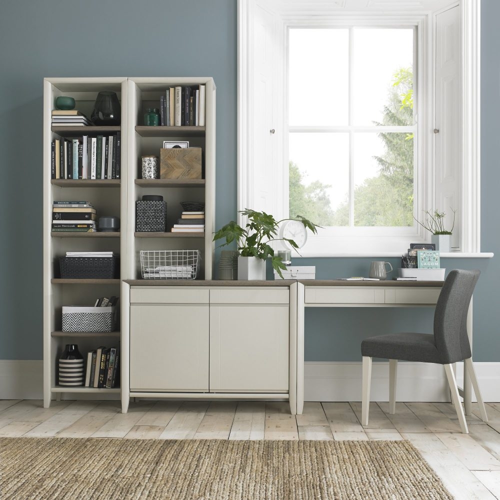 Product photograph of Bentley Designs Bergen Grey Washed Oak And Soft Grey Narrow Top Unit from Choice Furniture Superstore.