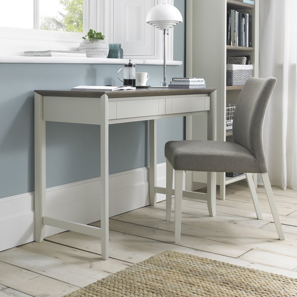 Product photograph of Bentley Designs Bergen Grey Washed Oak And Soft Grey Desk from Choice Furniture Superstore.