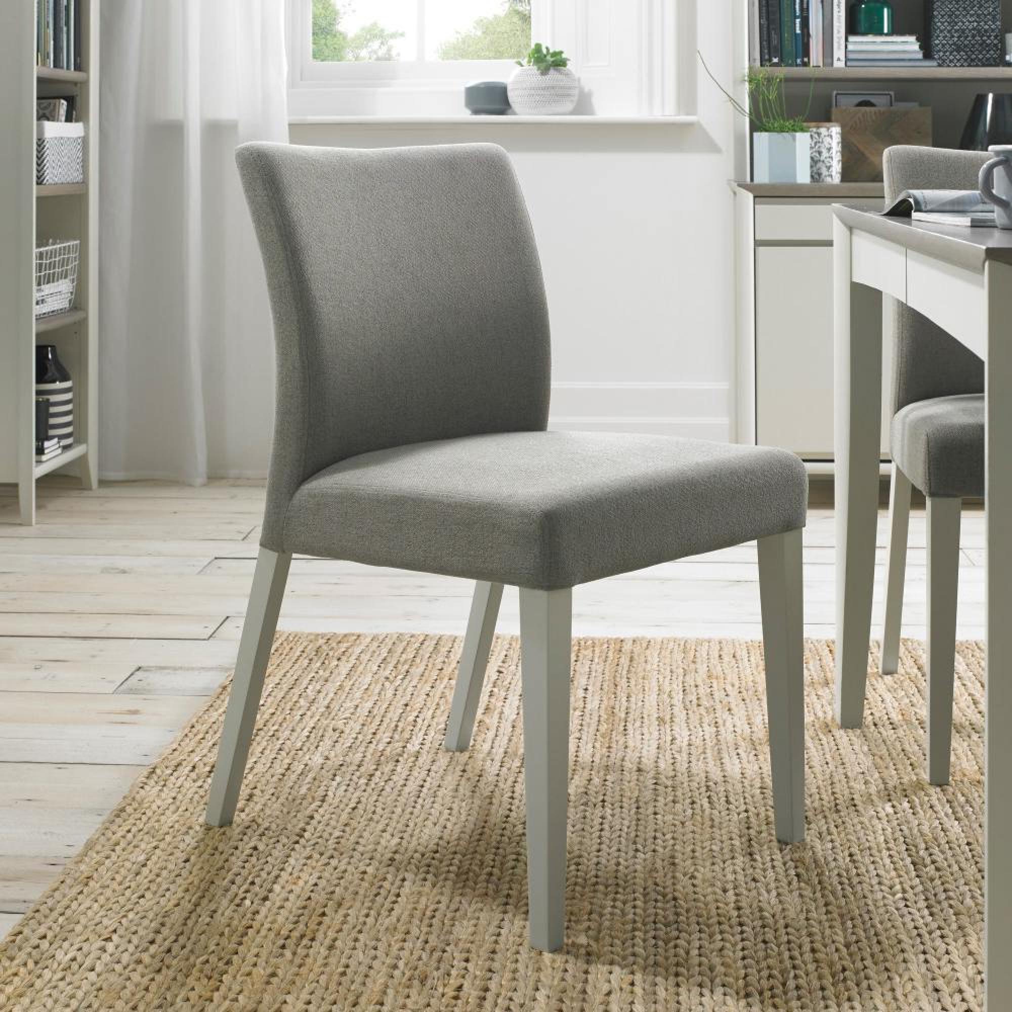 Product photograph of 2 X Bentley Designs Bergen Grey Washed Titanium Fabric Dining Chair from Choice Furniture Superstore.