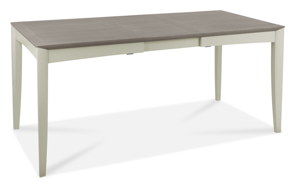 Product photograph of Bentley Designs Bergen Grey Washed Oak 4 To 6 Seater Extending Dining Table With 4 Slatted Back Titanium Fabric Chairs from Choice Furniture Superstore.