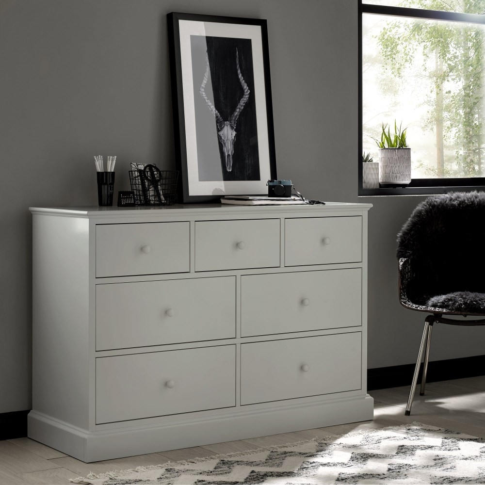 Product photograph of Bentley Designs Ashby Soft Grey 3 4 Drawer Chest from Choice Furniture Superstore.