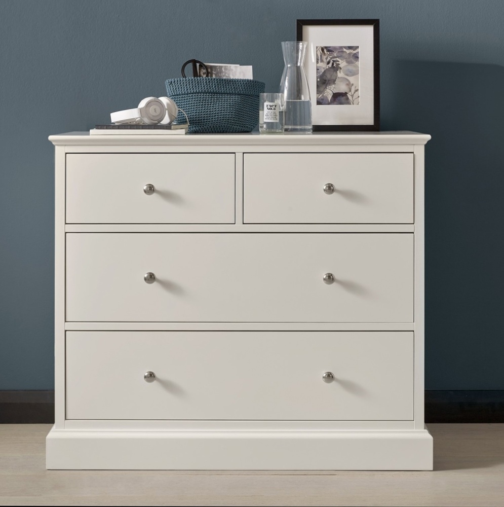 Product photograph of Bentley Designs Ashby White 2 2 Drawer Chest from Choice Furniture Superstore.