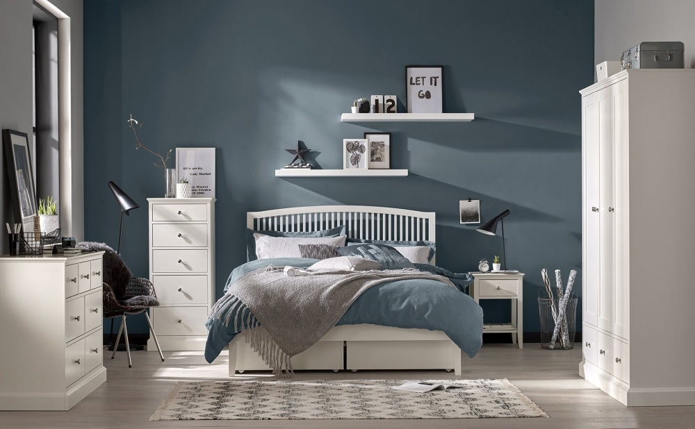 Product photograph of Bentley Designs Ashby White 2 2 Drawer Chest from Choice Furniture Superstore.