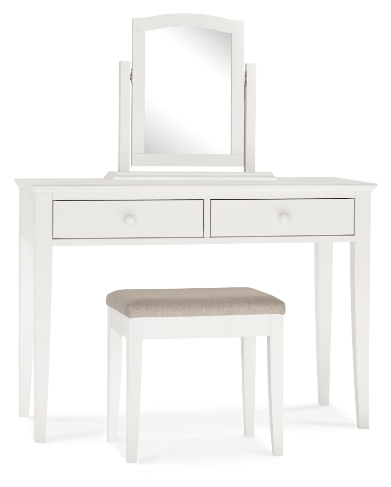 Product photograph of Bentley Designs Ashby White Vanity Mirror from Choice Furniture Superstore.