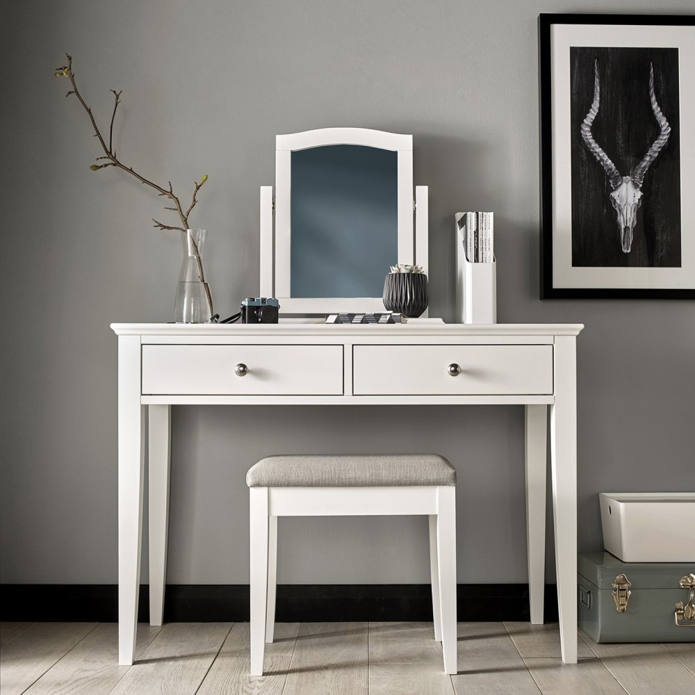 Product photograph of Bentley Designs Ashby White Vanity Mirror from Choice Furniture Superstore.