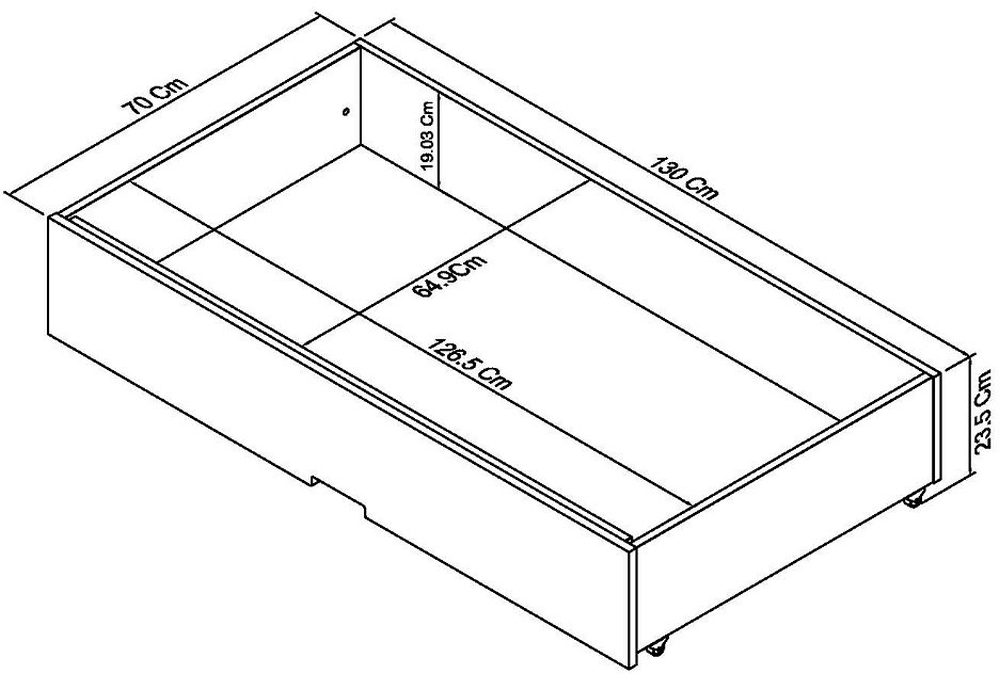 Product photograph of Bentley Designs Ashby White Underbed Drawer from Choice Furniture Superstore.