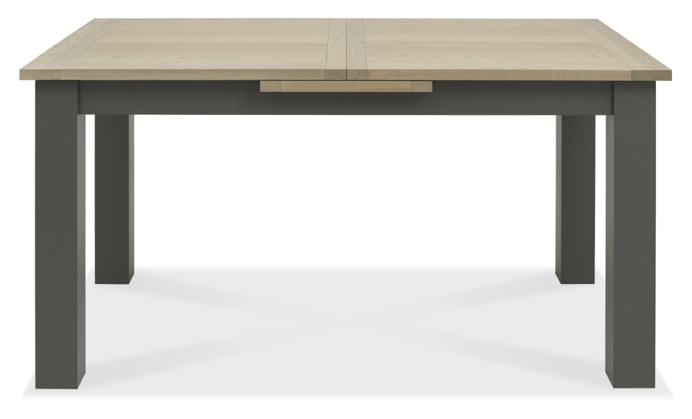 Product photograph of Bentley Designs Oakham Dark Grey And Scandi 4 To 6 Seater Extending Dining Table With 4 Ilva Spindle Chairs In Scandi Oak from Choice Furniture Superstore.