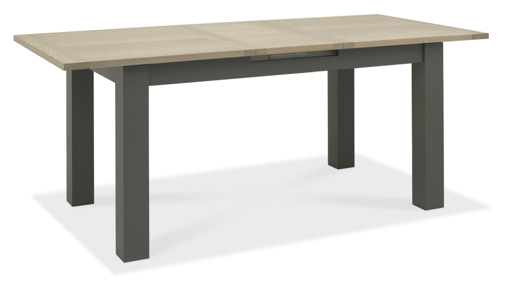 Product photograph of Bentley Designs Oakham Scandi Oak 4 To 6 Seater Extending Dining Table With 4 Eriksen Dark Grey Faux Leather Chairs from Choice Furniture Superstore.
