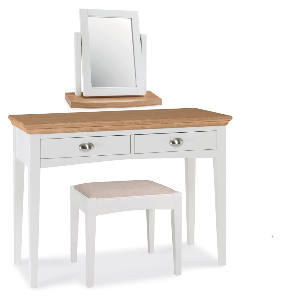 Product photograph of Bentley Designs Hampstead Two Tone Sand Fabric Stool from Choice Furniture Superstore.
