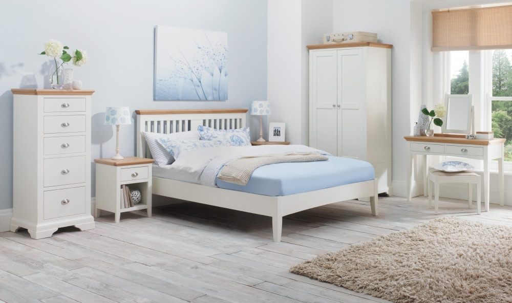 Product photograph of Bentley Designs Hampstead Two Tone Sand Fabric Stool from Choice Furniture Superstore.