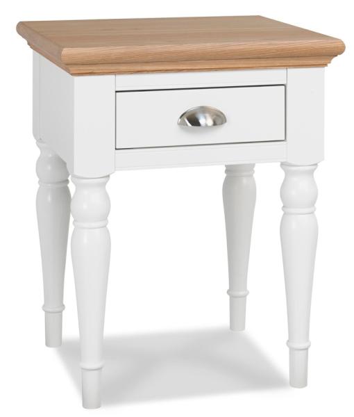 Product photograph of Bentley Designs Hampstead Two Tone Lamp Table - Turned Leg from Choice Furniture Superstore.