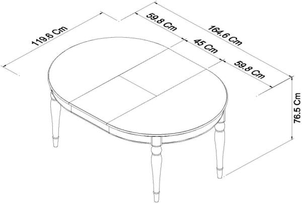 Product photograph of Bentley Designs Hampstead Two Tone 6 Seater Extending Dining Table from Choice Furniture Superstore.