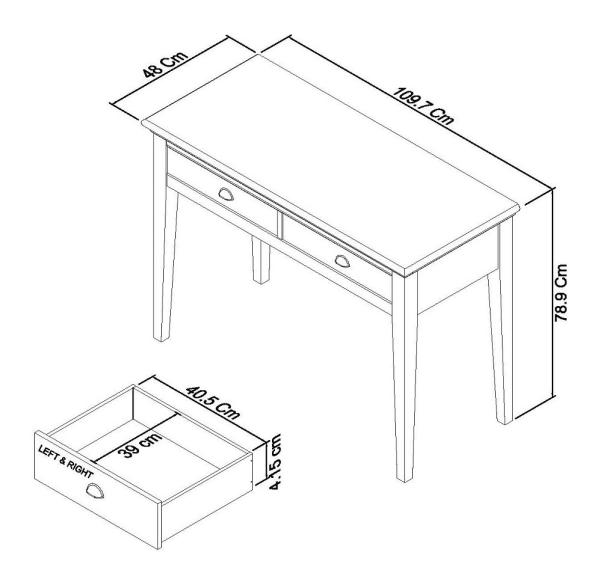 Product photograph of Bentley Designs Hampstead White Dressing Table from Choice Furniture Superstore.