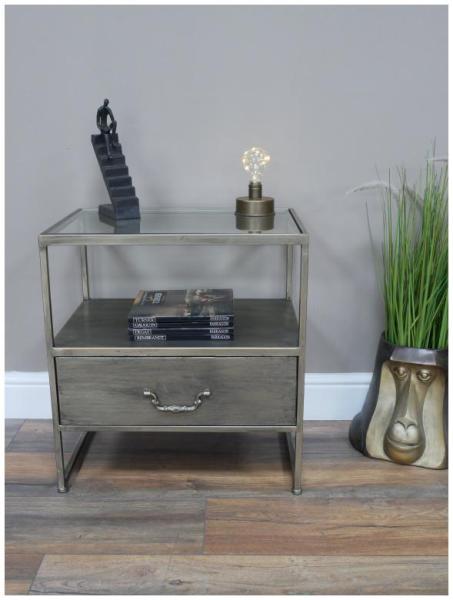 Product photograph of Dutch 1 Drawer Bedside Cabinet - 9129 from Choice Furniture Superstore.