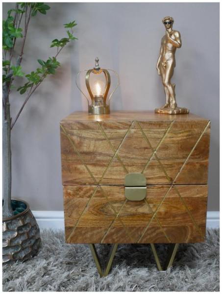Product photograph of Dutch 2 Drawer Bedside Cabinet - 9735 from Choice Furniture Superstore.