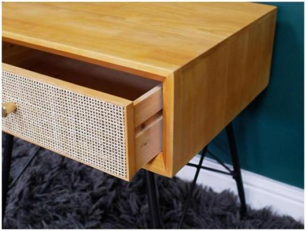 Product photograph of Dutch Rattan 1 Drawer Bedside Cabinet from Choice Furniture Superstore.
