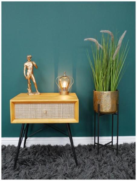 Product photograph of Dutch Rattan 1 Drawer Bedside Cabinet from Choice Furniture Superstore.