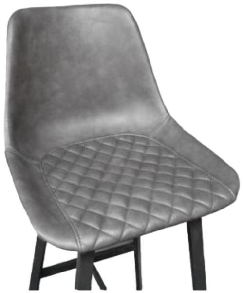 Product photograph of Dutch Dark Grey Faux Leather Bar Stool Sold In Pairs - 7135 from Choice Furniture Superstore.