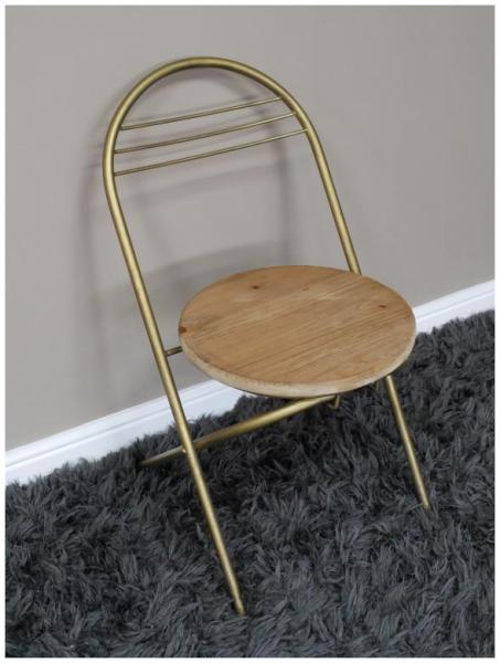 Product photograph of Dutch Golden Metal Dining Chair Sold In Pairs - 8283 from Choice Furniture Superstore.