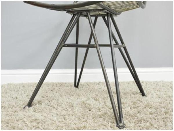 Product photograph of Dutch Black Metal Dining Chair Sold In Pairs - 4359 from Choice Furniture Superstore.