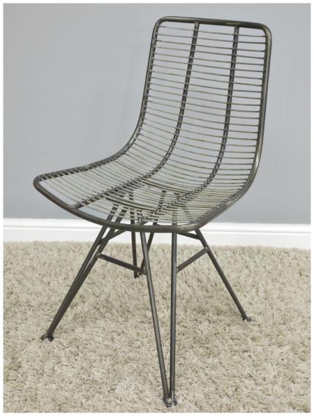 Product photograph of Dutch Black Metal Dining Chair Sold In Pairs - 4359 from Choice Furniture Superstore.