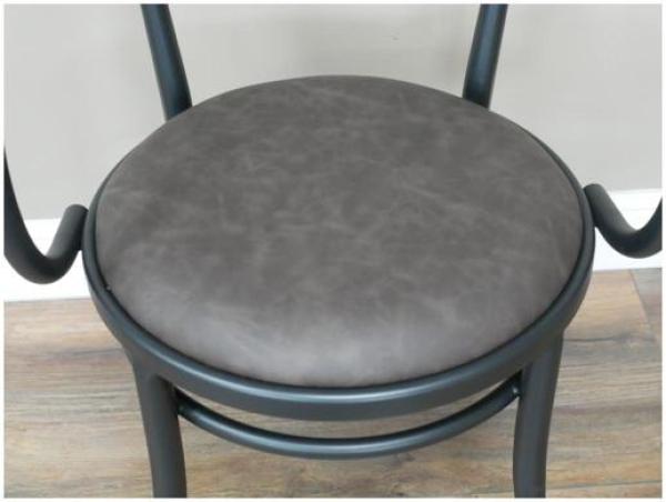 Product photograph of Dutch Grey Faux Leather Dining Chair Sold In Pairs from Choice Furniture Superstore.
