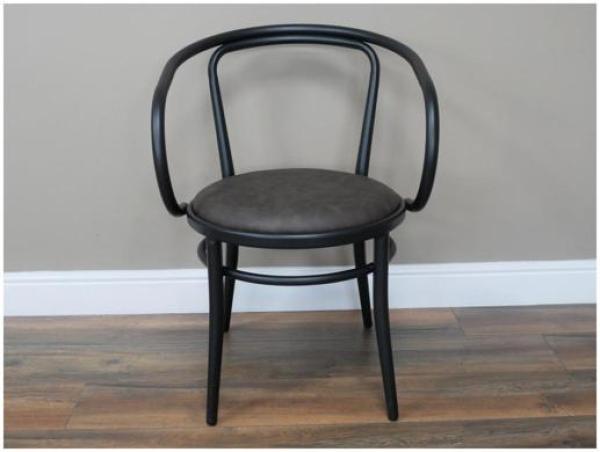 Product photograph of Dutch Grey Faux Leather Dining Chair Sold In Pairs from Choice Furniture Superstore.