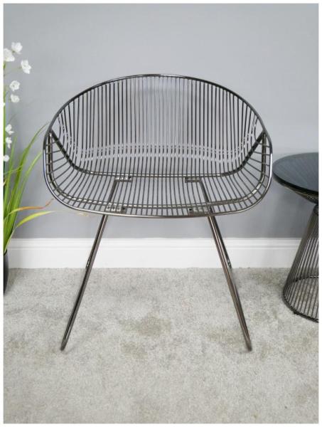 Product photograph of Dutch Electro Plated Steel Chairs Set Of 2 from Choice Furniture Superstore.