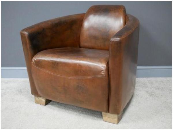 Product photograph of Dutch Leather Accent Chair from Choice Furniture Superstore.