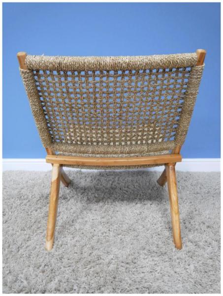 Product photograph of 2 X Dutch Teak And Rattan Folding Lazy Chair from Choice Furniture Superstore.