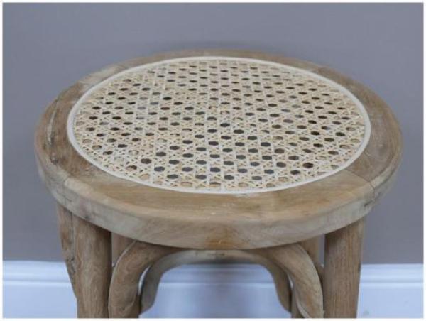 Product photograph of Dutch Rattan Round Small Stool from Choice Furniture Superstore.