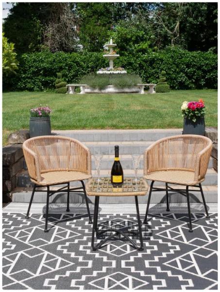 Product photograph of Dutch Rattan Outdoor Garden 2 Seater Set from Choice Furniture Superstore.