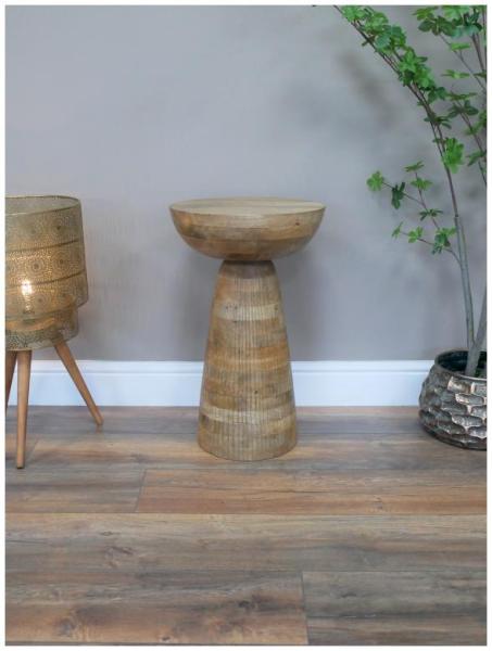 Product photograph of Dutch Wooden Round Side Table - 8958 from Choice Furniture Superstore.