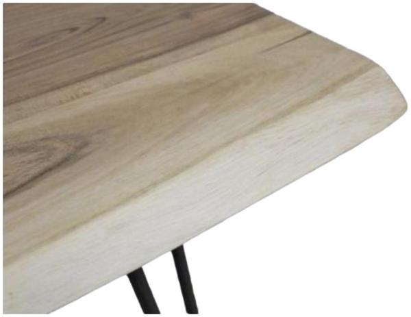 Product photograph of Dutch Living Edge Acacia Wood And Iron Coffee Table from Choice Furniture Superstore.