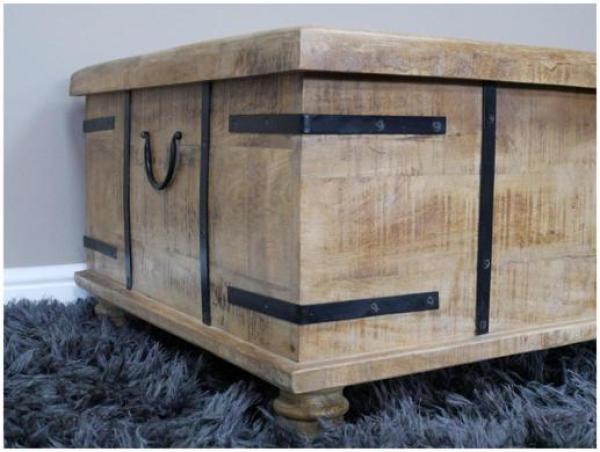 Product photograph of Dutch Large Trunk Mango Wood Storage Coffee Table from Choice Furniture Superstore.