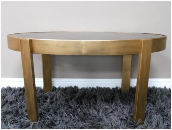 Product photograph of Dutch Black Glass And Metal Side Coffee Table from Choice Furniture Superstore.