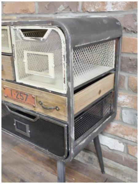Product photograph of Dutch Retro Industrial Hall Cabinet from Choice Furniture Superstore.