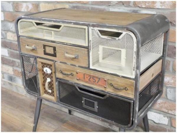 Product photograph of Dutch Retro Industrial Hall Cabinet from Choice Furniture Superstore.