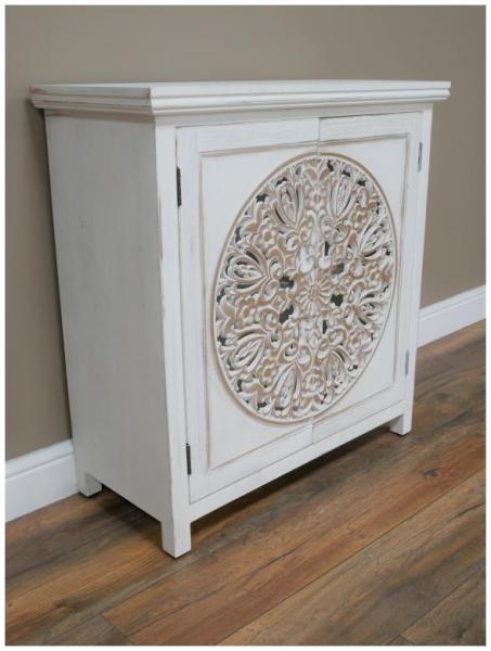 Product photograph of Dutch White Wooden 2 Door Cabinet from Choice Furniture Superstore.