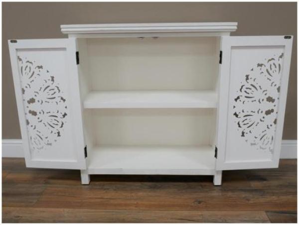 Product photograph of Dutch White Wooden 2 Door Cabinet from Choice Furniture Superstore.