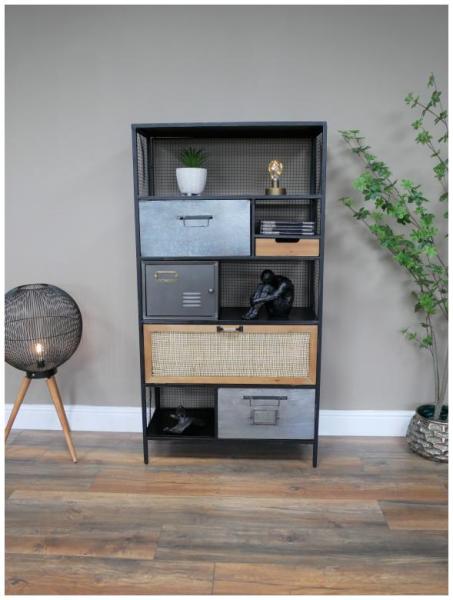 Product photograph of Dutch Industrial Black Metal Tall Cabinet from Choice Furniture Superstore.