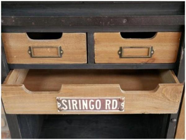 Product photograph of Dutch Industrial Fir Wood Storage Cabinet from Choice Furniture Superstore.