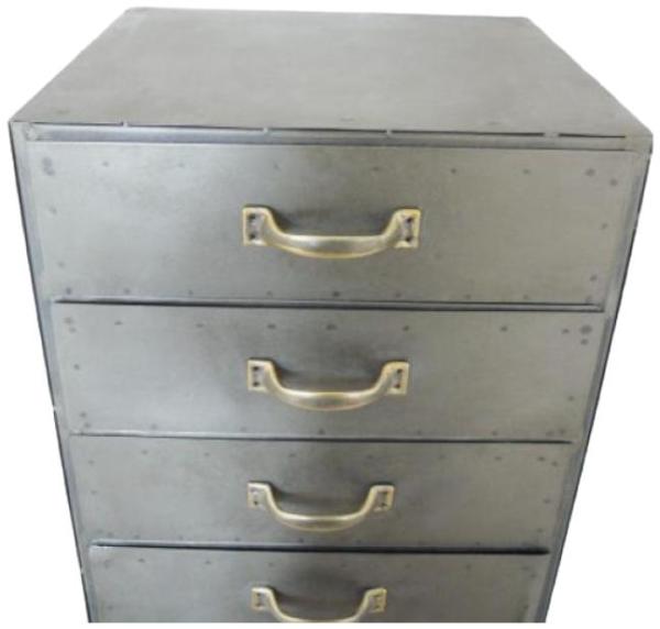 Product photograph of Dutch Industrial 10 Drawer Tall Cabinet from Choice Furniture Superstore.