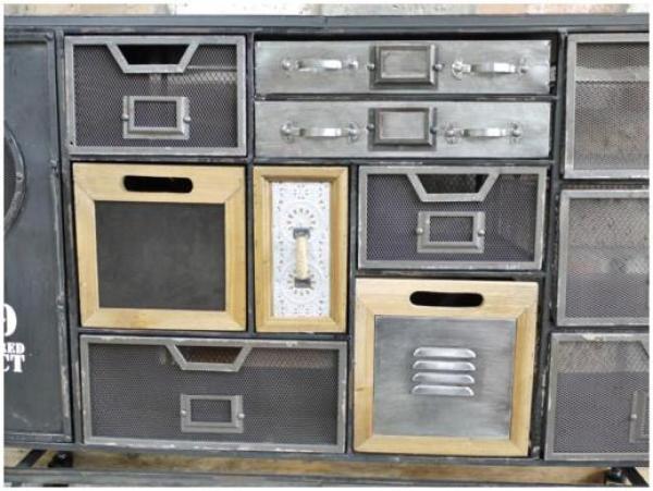 Product photograph of Dutch Industrial Black Cabinet from Choice Furniture Superstore.