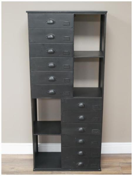 Product photograph of Dutch Industrial Metal Tall Storage Cabinet from Choice Furniture Superstore.